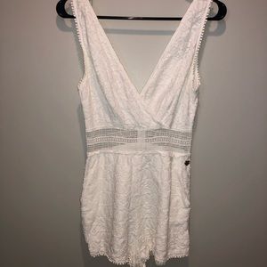 SOLD//White lace romper